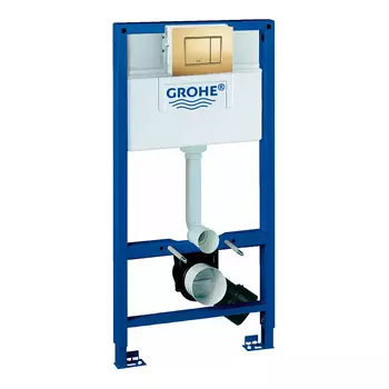Инсталляция для унитаза Grohe Rapid SL 38525001 с кнопкой 38732GN0 золото