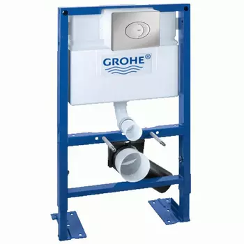 Инсталляция для унитаза Grohe Rapid SL 38526000 с кнопкой 38506P00 матовый хром