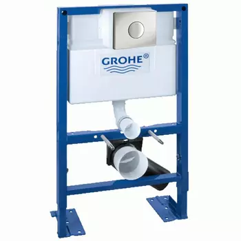 Инсталляция для унитаза Grohe Rapid SL 38526000 с кнопкой 38573P00 матовый хром