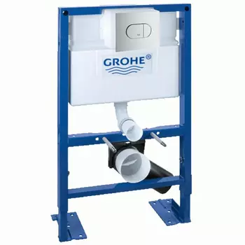 Инсталляция для унитаза Grohe Rapid SL 38526000 с кнопкой 38858P00 матовый хром