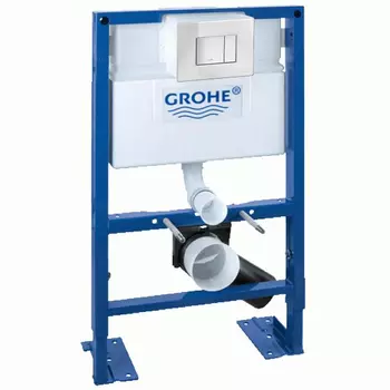 Инсталляция для унитаза Grohe Rapid SL 38526000 с кнопкой 389160A0 зеркальный