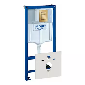 Инсталляция для унитаза Grohe Rapid SL 38539001 с кнопкой 37535GN0 матовое золото