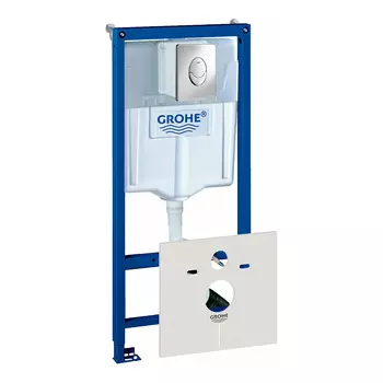Инсталляция для унитаза Grohe Rapid SL 38539001 с кнопкой 38505 P00 матовый хром
