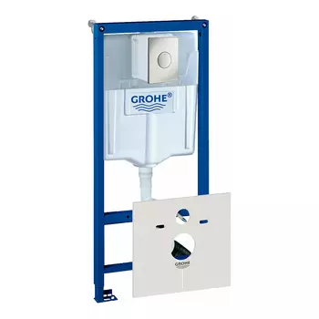 Инсталляция для унитаза Grohe Rapid SL 38539001 с кнопкой 38573P00 матовый хром