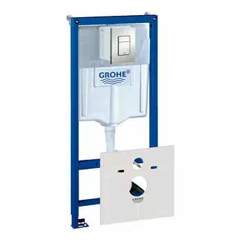 Инсталляция для унитаза Grohe Rapid SL 38539001 с кнопкой 38732P00 матовый хром