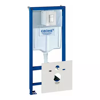 Инсталляция для унитаза Grohe Rapid SL 38539001 с кнопкой 389160A0 зеркальный