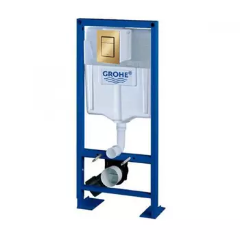 Инсталляция для унитаза Grohe Rapid SL 38584001 с кнопкой 37535GN0 матовое золото
