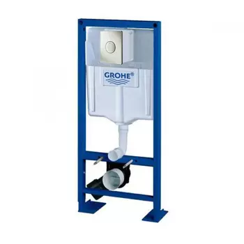 Инсталляция для унитаза Grohe Rapid SL 38584001 с кнопкой 37547P00 матовый хром
