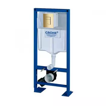 Инсталляция для унитаза Grohe Rapid SL 38584001 с кнопкой 38732GL0 золото
