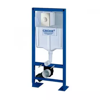 Инсталляция для унитаза Grohe Rapid SL 38584001 с кнопкой 38862P00 матовый хром