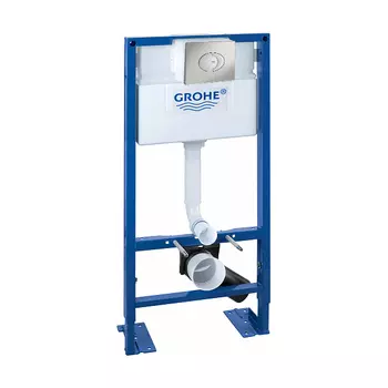 Инсталляция для унитаза Grohe Rapid SL 38586001 с кнопкой 38506 P00 матовый хром
