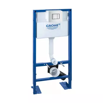Инсталляция для унитаза Grohe Rapid SL 38586001 с кнопкой 38732P00 матовый хром