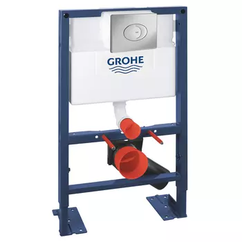 Инсталляция для унитаза Grohe Rapid SL 38587000 с кнопкой 38506 P00 матовый хром