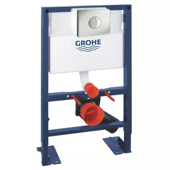 Инсталляция для унитаза Grohe Rapid SL 38587000 с кнопкой 38573P00 матовый хром
