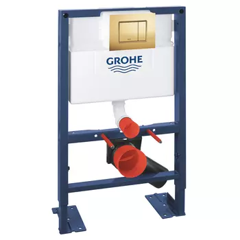 Инсталляция для унитаза Grohe Rapid SL 38587000 с кнопкой 38732GN0 золото