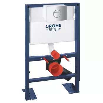 Инсталляция для унитаза Grohe Rapid SL 38587000 с кнопкой 38765P00 матовый хром