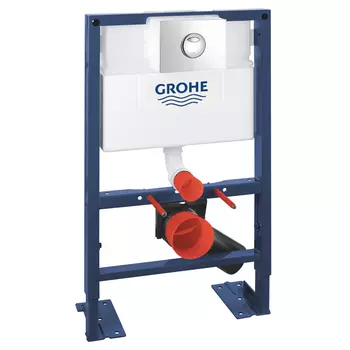 Инсталляция для унитаза Grohe Rapid SL 38587000 с кнопкой 38862P00 матовый хром