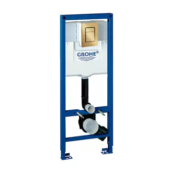 Инсталляция для унитаза Grohe Rapid SL 38675001 с кнопкой 37535GN0 матовое золото