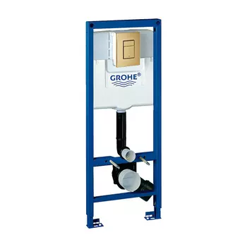 Инсталляция для унитаза Grohe Rapid SL 38675001 с кнопкой 38732GN0 золото