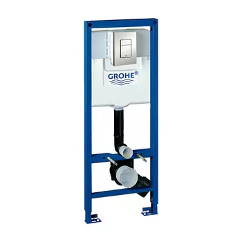 Инсталляция для унитаза Grohe Rapid SL 38675001 с кнопкой 38732P00 матовый хром
