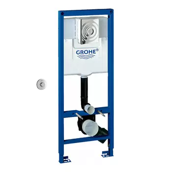 Инсталляция для унитаза Grohe Rapid SL 38713001 с кнопкой 37059000 хром