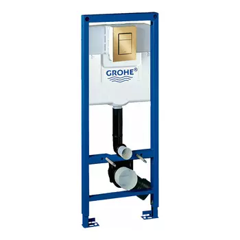 Инсталляция для унитаза Grohe Rapid SL 38713001 с кнопкой 37535GN0 матовое золото