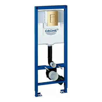 Инсталляция для унитаза Grohe Rapid SL 38713001 с кнопкой 38732GL0 золото