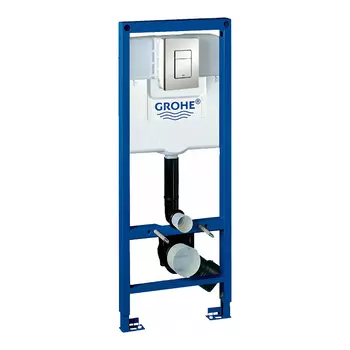 Инсталляция для унитаза Grohe Rapid SL 38713001 с кнопкой 38732P00 матовый хром