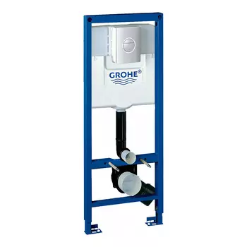 Инсталляция для унитаза Grohe Rapid SL 38713001 с кнопкой 38809 матовый хром