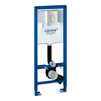 Инсталляция для унитаза Grohe Rapid SL 38713001 с кнопкой 38844P00 матовый хром