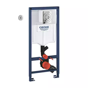 Инсталляция для унитаза Grohe Rapid SL 39002000 с кнопкой 37059000 хром