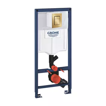 Инсталляция для унитаза Grohe Rapid SL 39002000 с кнопкой 37535GN0 матовое золото