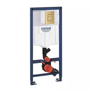 Инсталляция для унитаза Grohe Rapid SL 39002000 с кнопкой 38732GN0 золото