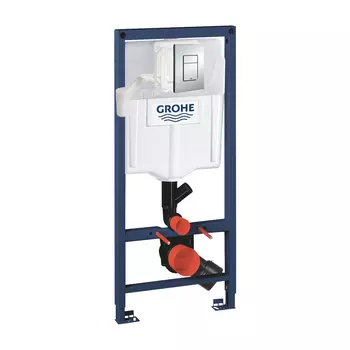Инсталляция для унитаза Grohe Rapid SL 39002000 с кнопкой 38805000 хром