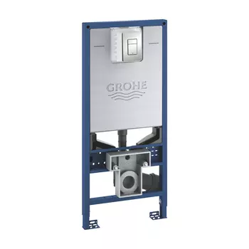 Инсталляция для унитаза Grohe Rapid SLX 39596000 с кнопкой 38732P00 матовый хром