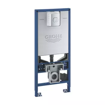 Инсталляция для унитаза Grohe Rapid SLX 39596000 с кнопкой 38858P00 матовый хром