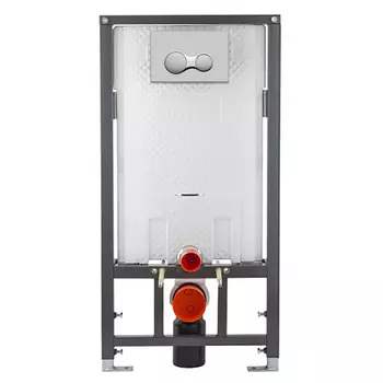 Инсталляция для унитаза Vitra Vpro 765-5800-01 с кнопкой 740 0485 матовый хром