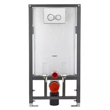 Инсталляция для унитаза Vitra Vpro 765-5800-01 с кнопкой 740-0486 глянцевый хром