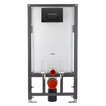 Инсталляция для унитаза Vitra Vpro 765-5800-01 с кнопкой 740-0511 матовый черный