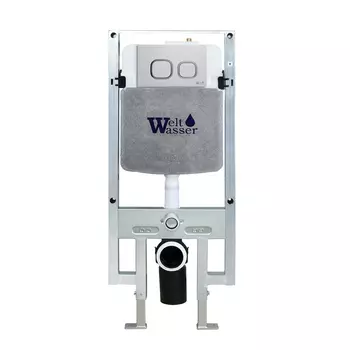 Инсталляция для унитаза WeltWasser Amberg 497 STс кнопкой 10000005629 матовый белый