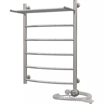 Электрический полотенцесушитель Акванерж Дуга с полкой 50х40 правый