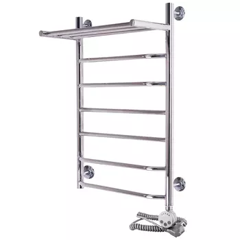 Электрический полотенцесушитель Акванерж Трапеция Прямая с полкой 50х50 правый