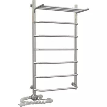 Электрический полотенцесушитель Акванерж Трапеция с полкой 100х60 левый