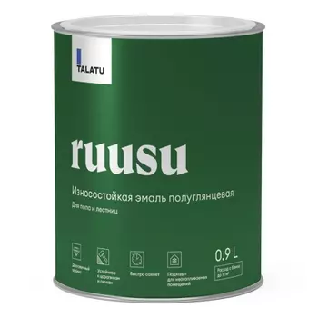 Эмаль для пола и лестниц Talatu Ruusu A S1209001001 полуглянцевая 0,9 л