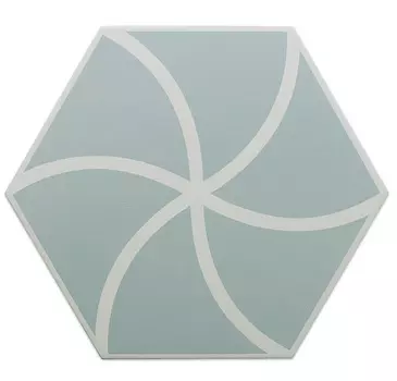 Керамогранит DNA Tiles Fancy Waves Blue 20x23