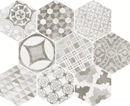 Керамогранит Equipe Hexatile Cement Garden Grey 17,5x20