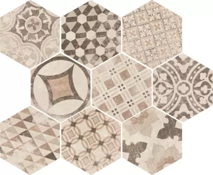 Керамогранит Equipe Hexatile Cement Garden Sand 17,5x20