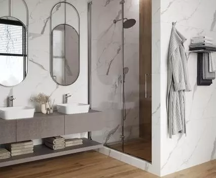 Керамогранит Laparet Calacatta Bronze Белый Полированный 60x60