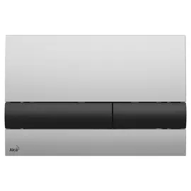 Кнопка для инсталляции AlcaPlast M1712-8 хром/черный