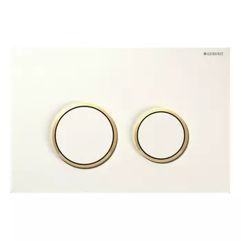 Кнопка для инсталляции Geberit Sigma 20 115.882.KK.1 белый/золото